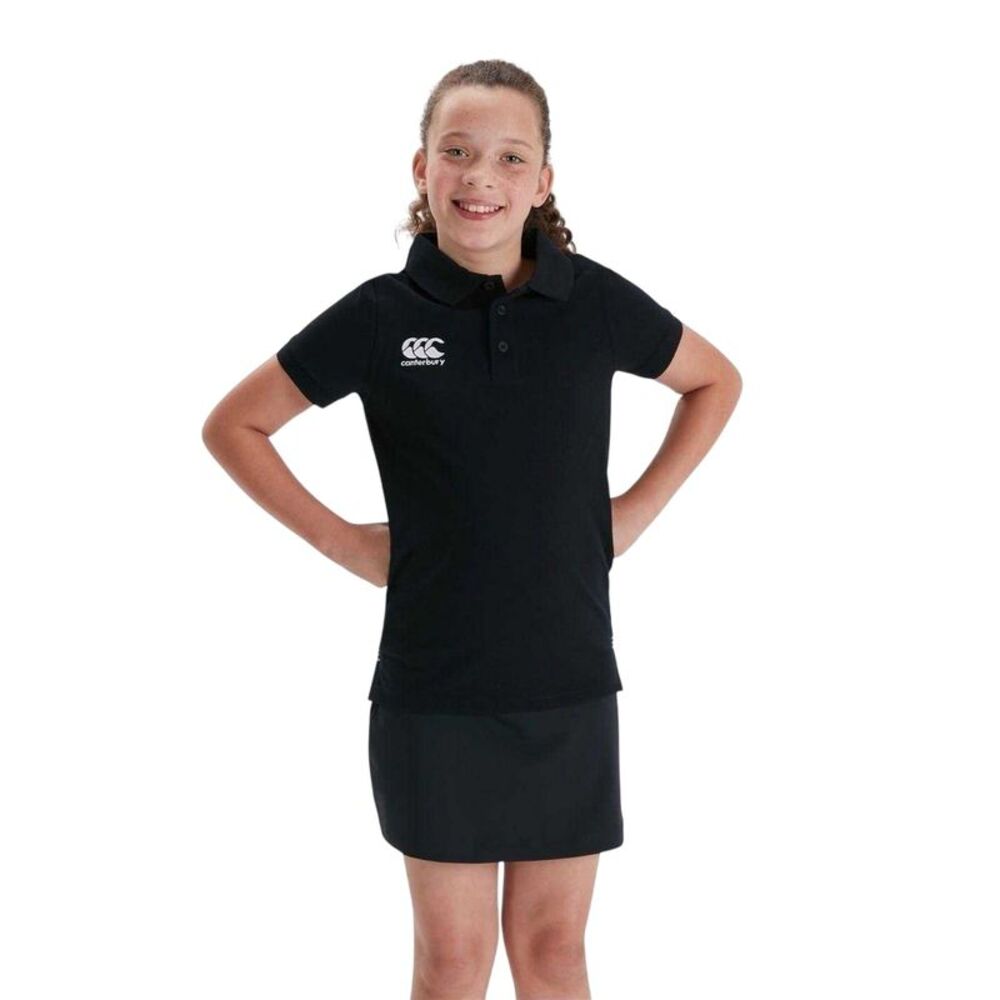 Canterbury Girls Waimak Polo Shirt / Black